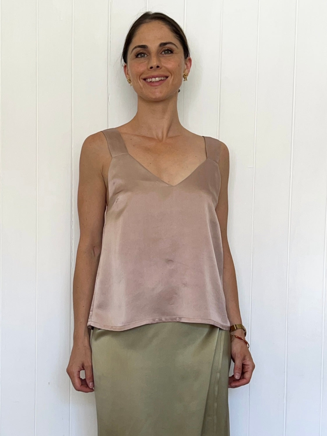 BLUSA DE SEDA ESCOTE EN V
