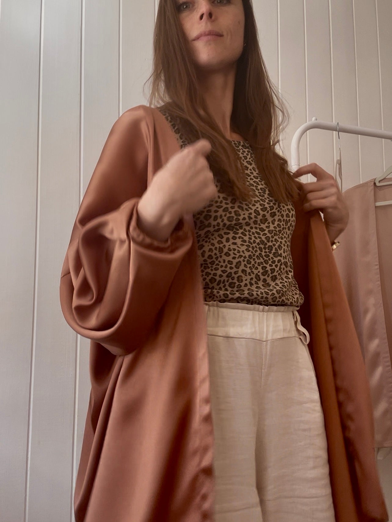 KIMONO DE SEDA TERRACOTA