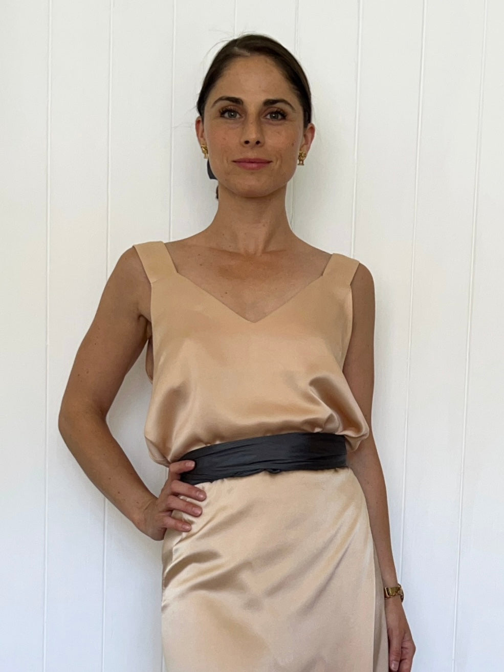 BLUSA DE SEDA ESCOTE EN V