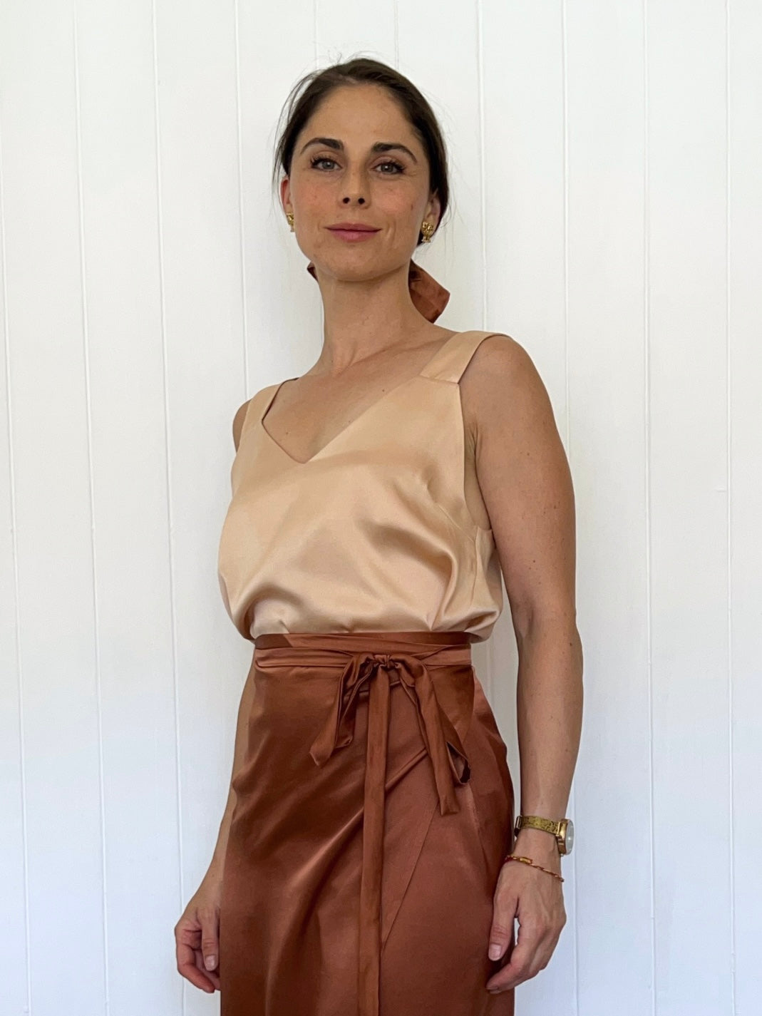 BLUSA DE SEDA ESCOTE EN V