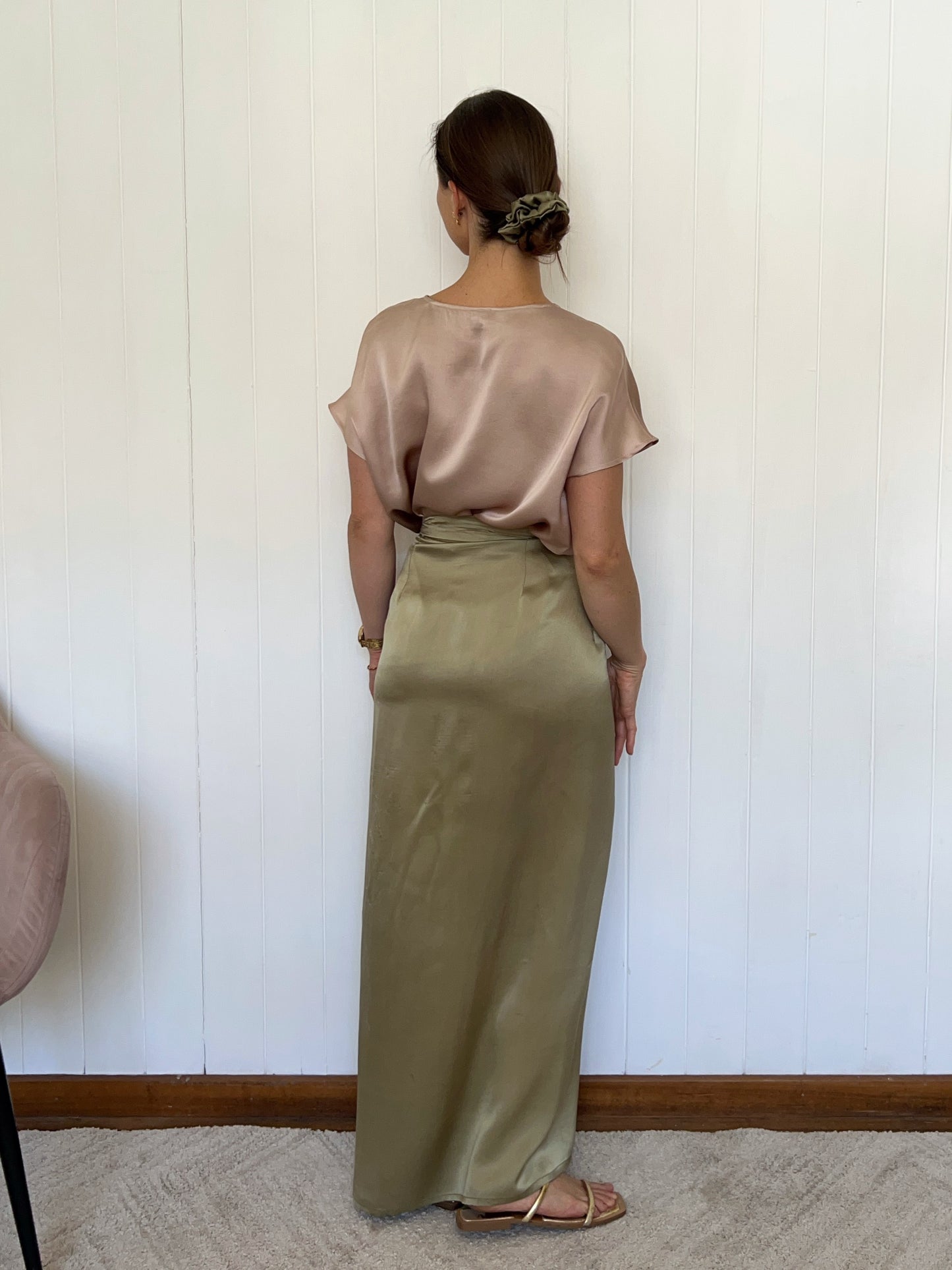 FALDA MAXI CRUZADA DE SEDA