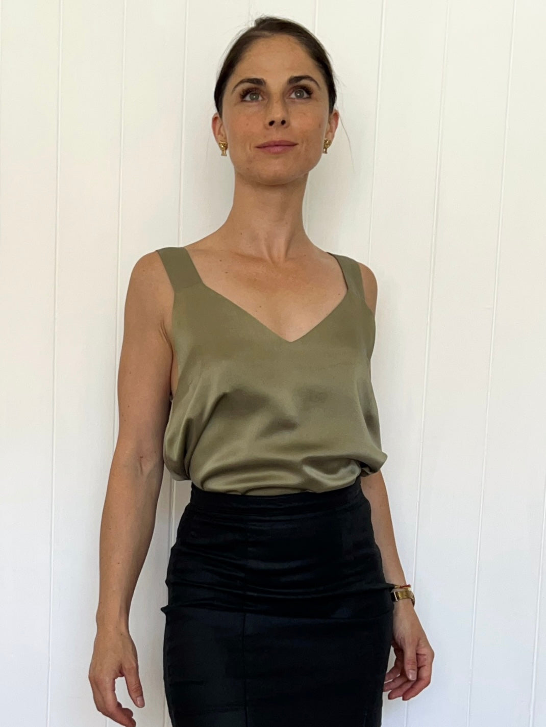 BLUSA DE SEDA ESCOTE EN V