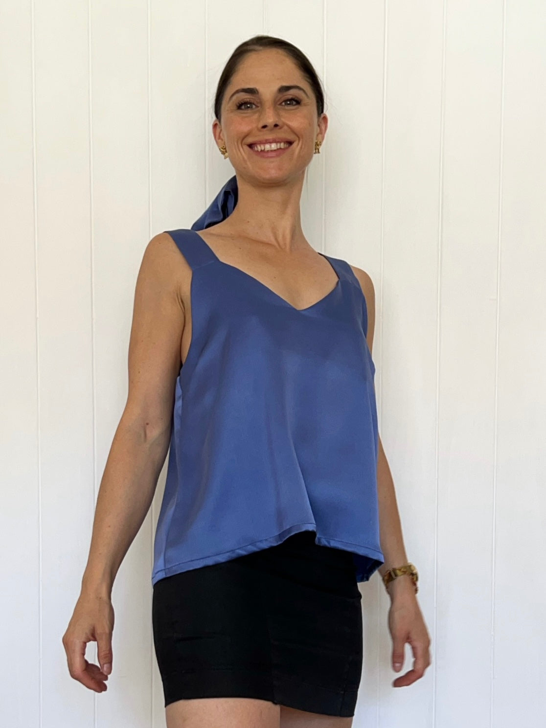 BLUSA DE SEDA ESCOTE EN V