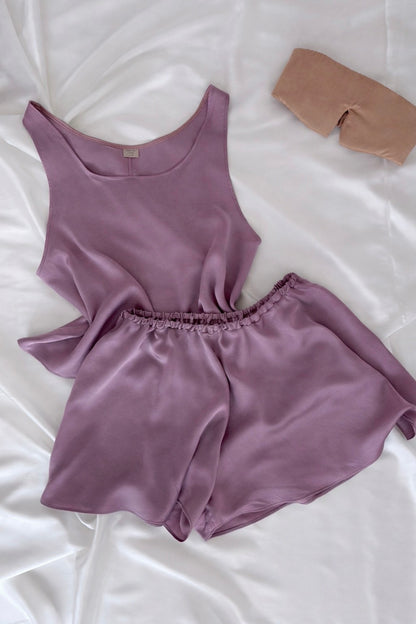 Pijama Seda - Short y Polera MALVA
