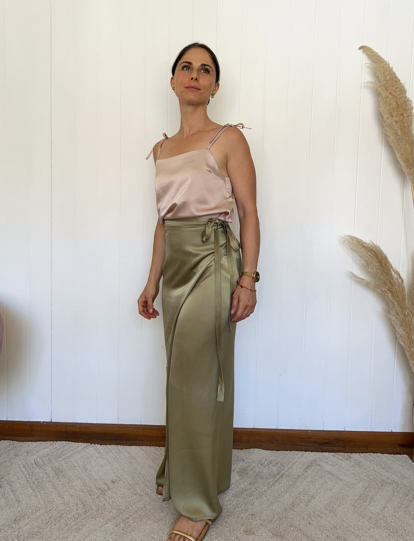 FALDA MAXI CRUZADA DE SEDA
