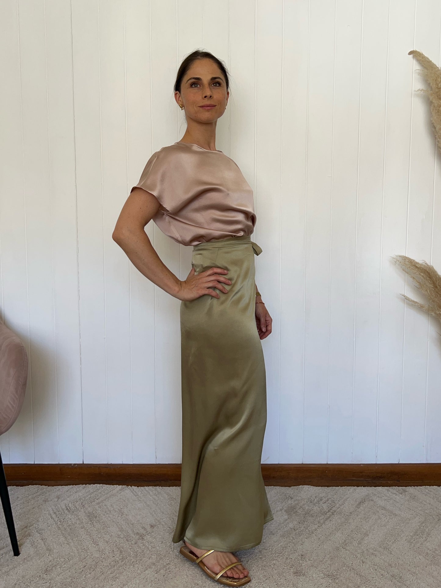 FALDA MAXI CRUZADA DE SEDA